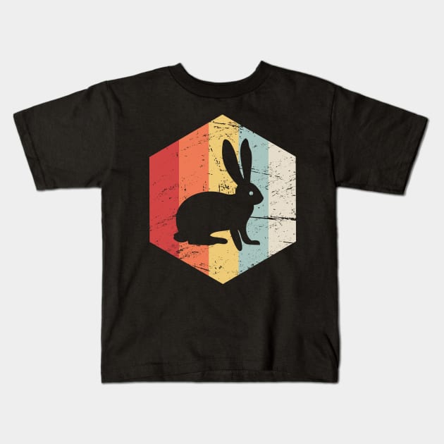 Retro 70s Rabbit Kids T-Shirt by MeatMan